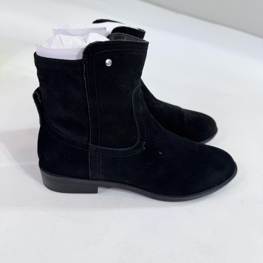 Very Volatile Jericho Boots Womens Size 7.5 Black Faux Suede Ankle Zip